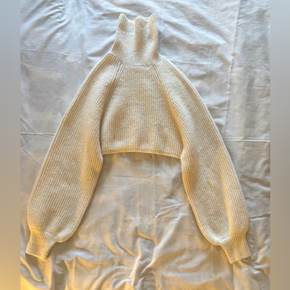 Elegant Cream Turtleneck Sweater